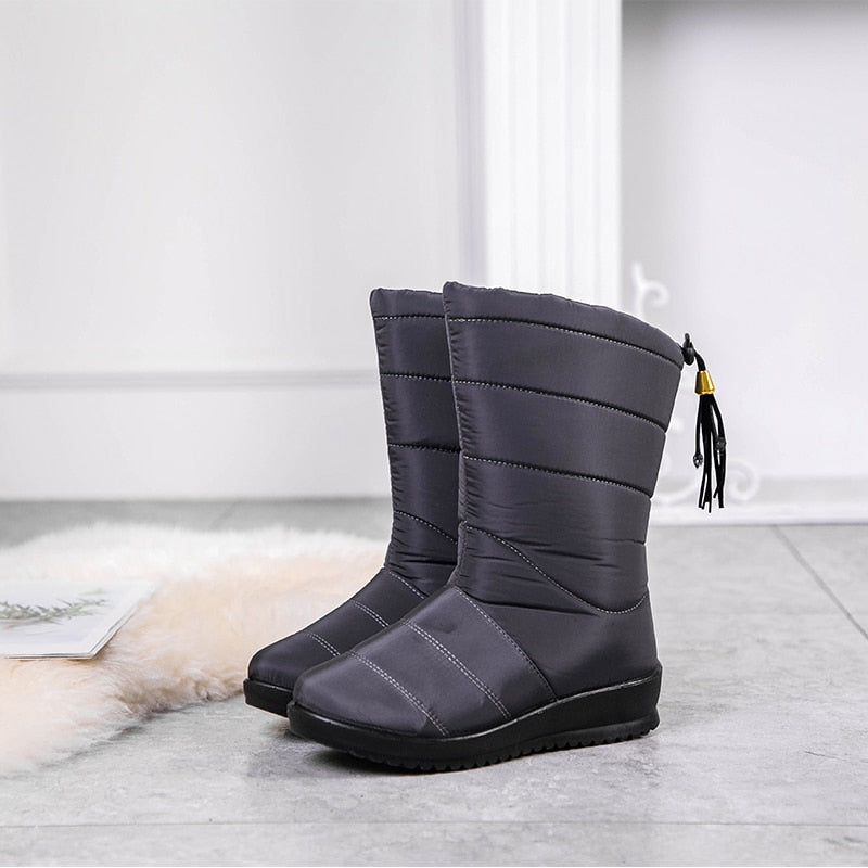 WinterWarm - Gevoerde Waterdichte Snowboots voor Dames