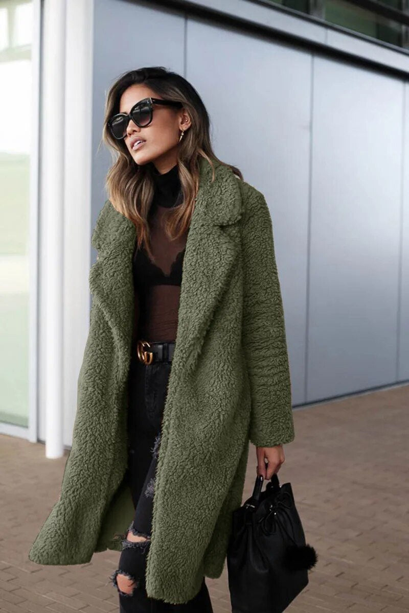 Dames Lange Mouwen Winterjas | Zacht & Warm