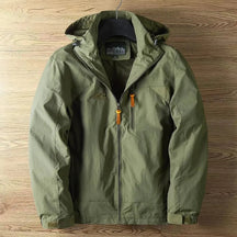 Heren Waterdichte Outdoor Jas | Met Capuchon Rits en Normale pasvorm