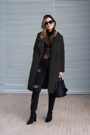 Dames Lange Mouwen Winterjas | Zacht & Warm