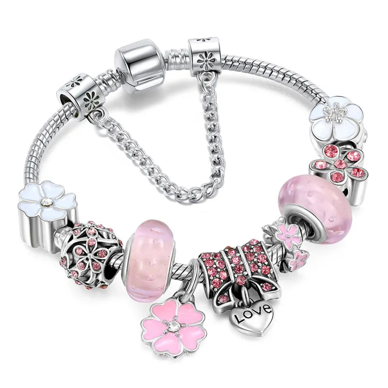 SparkleLove - Stijlvolle Armband met Vintage Geïnspireerde Charms