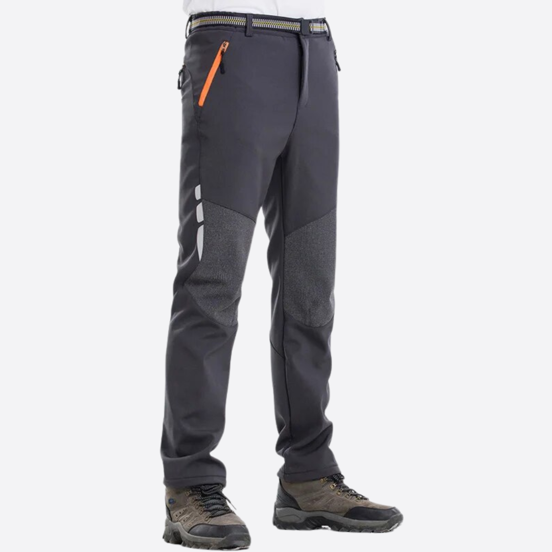 Heren Waterdichte Outdoor Broek | Gevoerde Tweekleurige Wandelbroek met Ritszakken