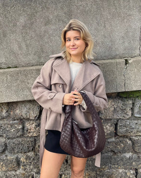 WovenStyle - Luxe Gevlochten Schoudertas voor Dames