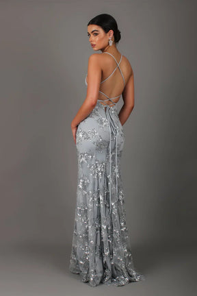Scarlett – Lange Getailleerde Paillettenjurk, Elegant en Glamoureus