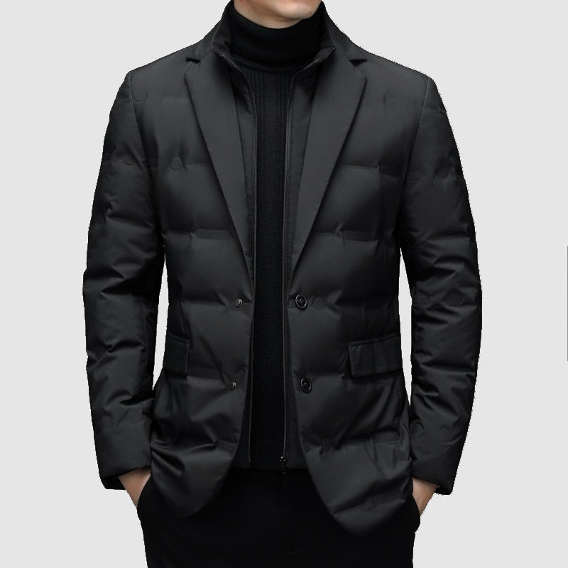 ThermoBlazer - Luxe Jas met Gewatteerde Bescherming & Slim Fit