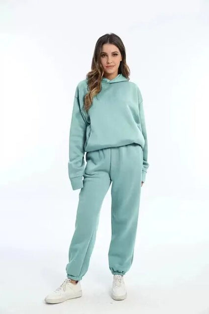 CozyLuxe - Comfortabele Tweedelige Hoodie en Joggingbroek Set voor Dames