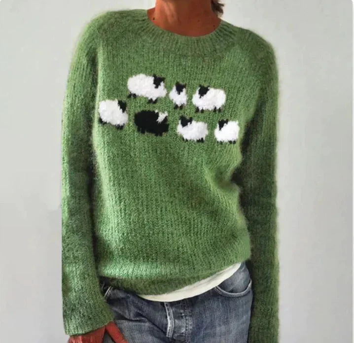 Dames Artistieke Trui geïnspireerd op Scandinavische stijl | Winterse Comfort