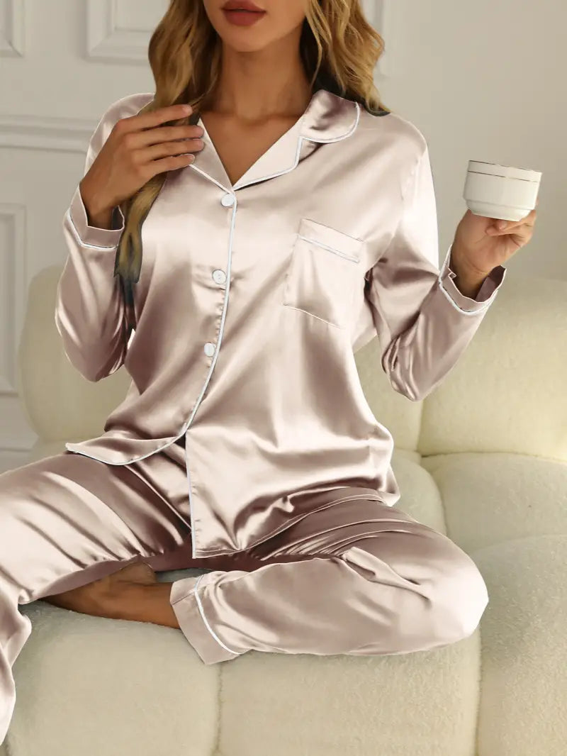 Mia - Hoogwaardige Zijde Pyjama Set voor Dames