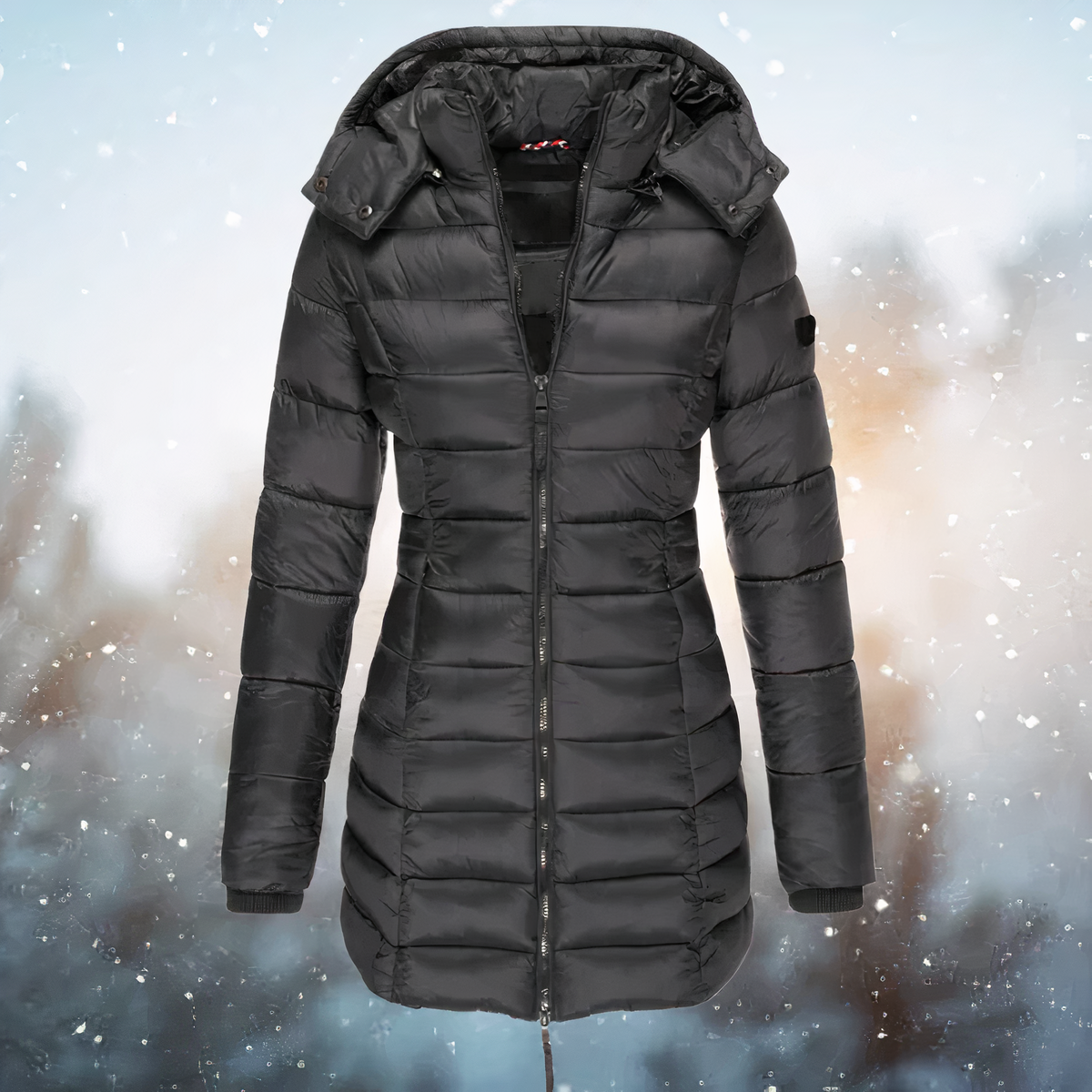 Dames Lange Pufferjas met Capuchon | Warme & Stijlvolle Winterjas