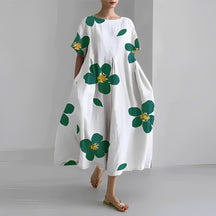 FloralFinesse - Kleurrijke Maxi Jurk met Bloemenprint