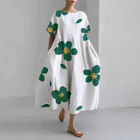 FloralFinesse - Kleurrijke Maxi Jurk met Bloemenprint