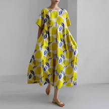 FloralFinesse - Kleurrijke Maxi Jurk met Bloemenprint