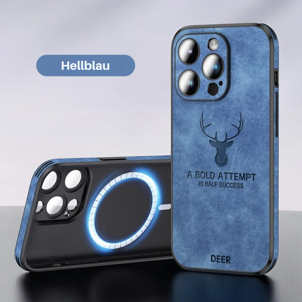 Deer - Luxe Leren iPhone Hoesje met Stijlvol Design en Schokbestendige Bescherming