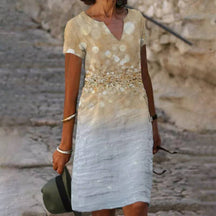 Julia - Trendy V-hals Jurk met Elegante Details