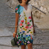 Julia - Trendy V-hals Jurk met Elegante Details