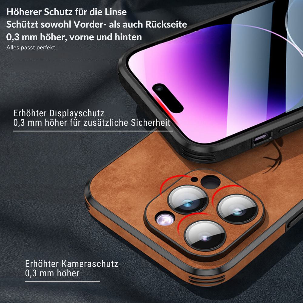 Deer - Luxe Leren iPhone Hoesje met Stijlvol Design en Schokbestendige Bescherming