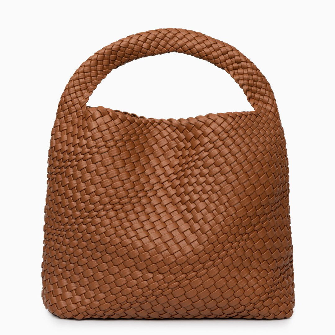 WeaveLux - Luxe Gevlochten Tas met Comfortabel Handvat