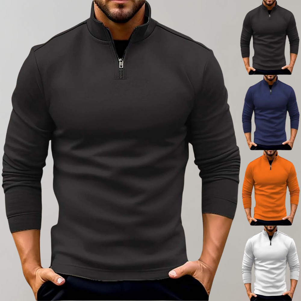 Heren Half-Zip Wintertrui | Warme Pullover met Lange Mouwen