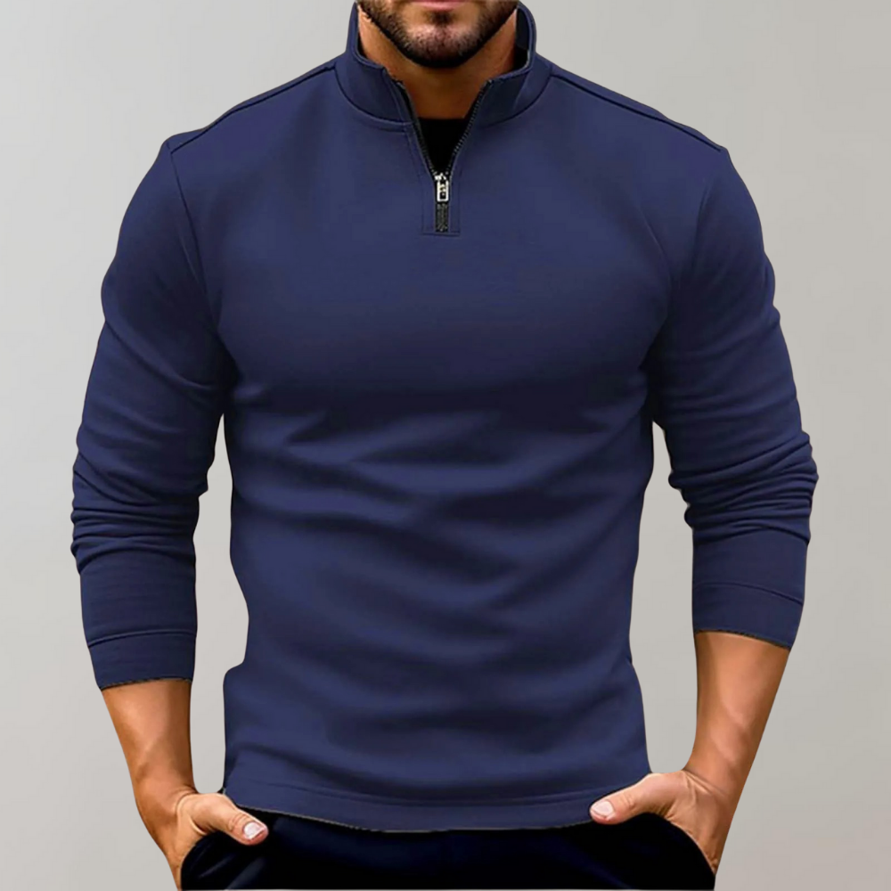 Heren Half-Zip Wintertrui | Warme Pullover met Lange Mouwen