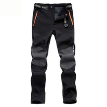 Heren Waterdichte Outdoor Broek | Gevoerde Tweekleurige Wandelbroek met Ritszakken