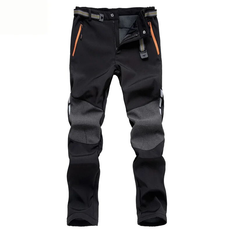 Heren Waterdichte Outdoor Broek | Gevoerde Tweekleurige Wandelbroek met Ritszakken