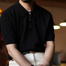 Jake - Ademend En Elegant Gebreid Polo, Retro-Chique Stijl