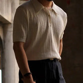 Jake - Ademend En Elegant Gebreid Polo, Retro-Chique Stijl