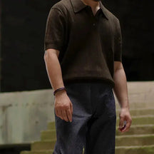 Jake - Ademend En Elegant Gebreid Polo, Retro-Chique Stijl