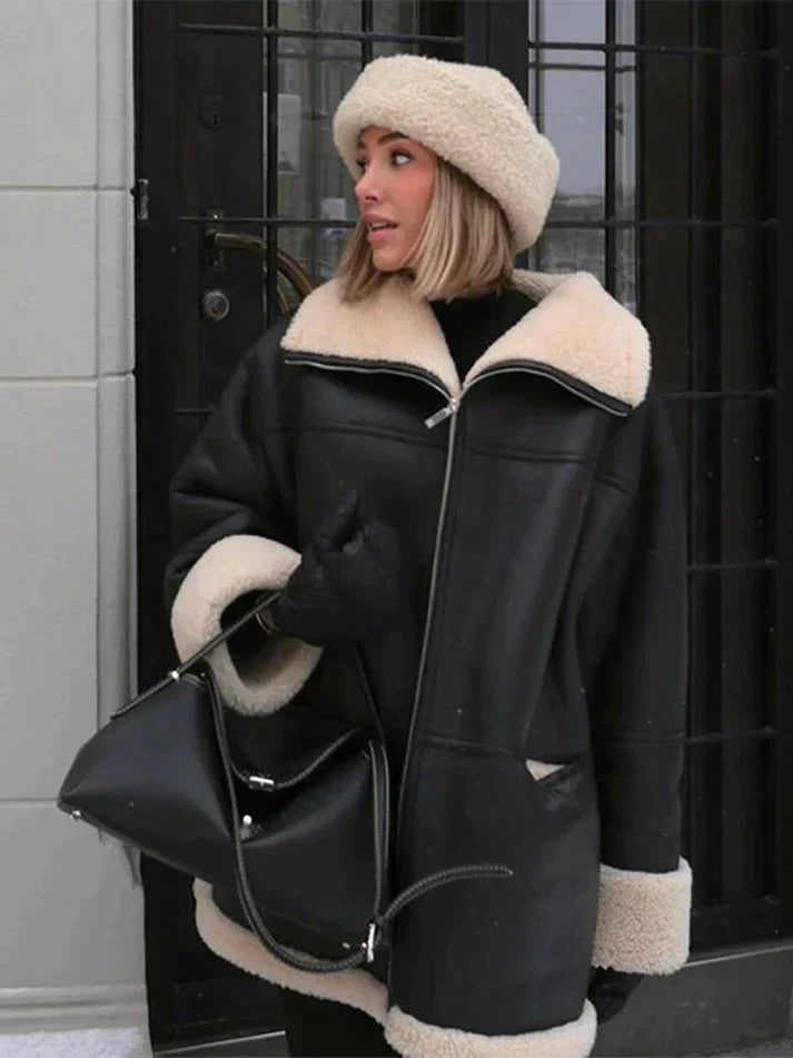 Dames Zwarte Winterjas | Stijlvol & Warm