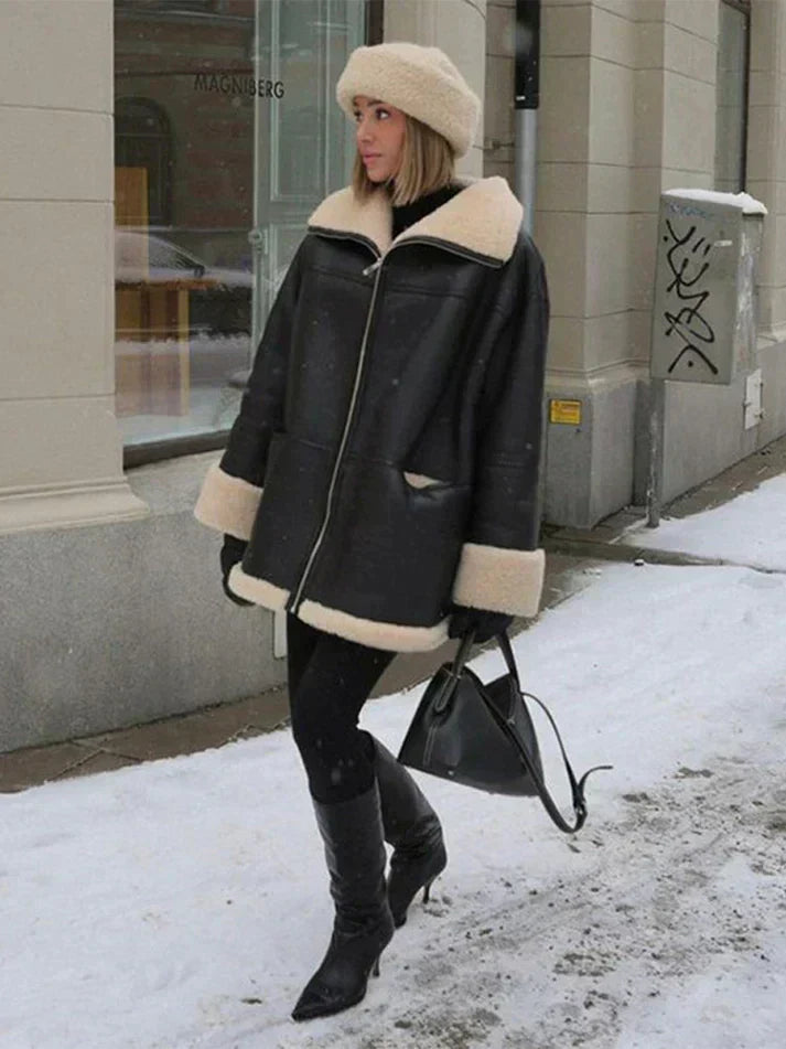 Dames Zwarte Winterjas | Stijlvol & Warm