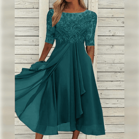 Sophie - Dames Chiffon Jurk met Kant en Elegante Details