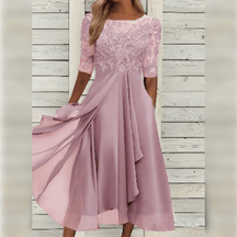 Sophie - Dames Chiffon Jurk met Kant en Elegante Details