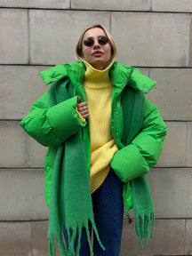 Dames Oversized Pufferjack | Capuchon