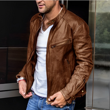 Heren Slim Fit Bikerjack | Warme & Stijlvolle Outdoorjas