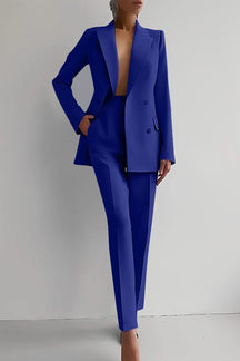 Dames Double-Breasted Blazer en Broek Set | Formele Pak