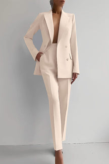 Dames Double-Breasted Blazer en Broek Set | Formele Pak