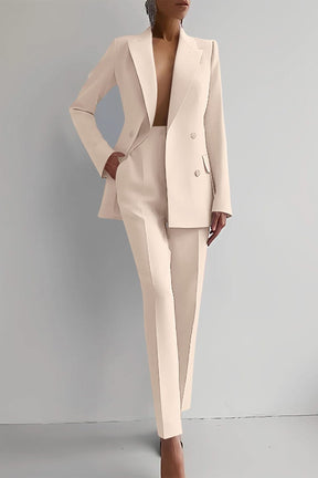 Dames Double-Breasted Blazer en Broek Set | Formele Pak