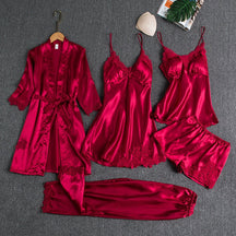 Aurora - Luxe Satijnen Nachtkleding Set voor Dames