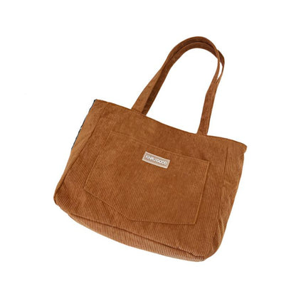 UrbanTote - Casual Corduroy Schoudertas voor Dames met Ruim Design