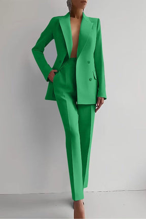 Dames Double-Breasted Blazer en Broek Set | Formele Pak
