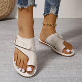 Aria- Comfortabele Leren Slippers met Verstelbare Band