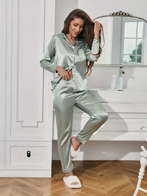 Mia - Hoogwaardige Zijde Pyjama Set voor Dames