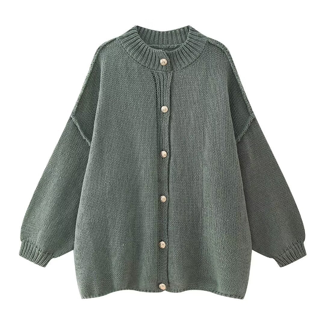 Dames Oversized Knop Trui | Ontspannen Dagelijkse Wear