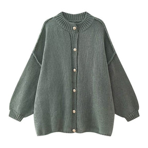 Dames Oversized Knop Trui | Ontspannen Dagelijkse Wear