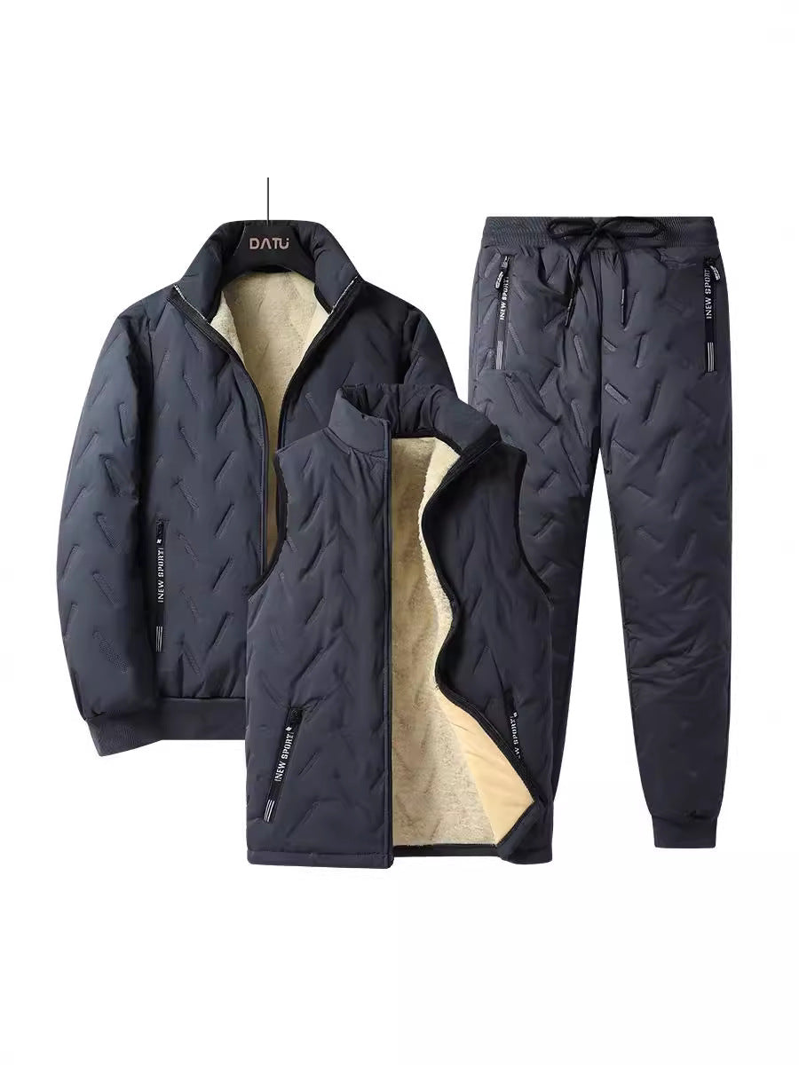 Heren Geïsoleerde Gewatteerde 3‑Delige Set | Jas, Bodywarmer & Broek