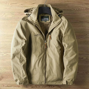 Heren Waterdichte Outdoor Jas | Met Capuchon Rits en Normale pasvorm