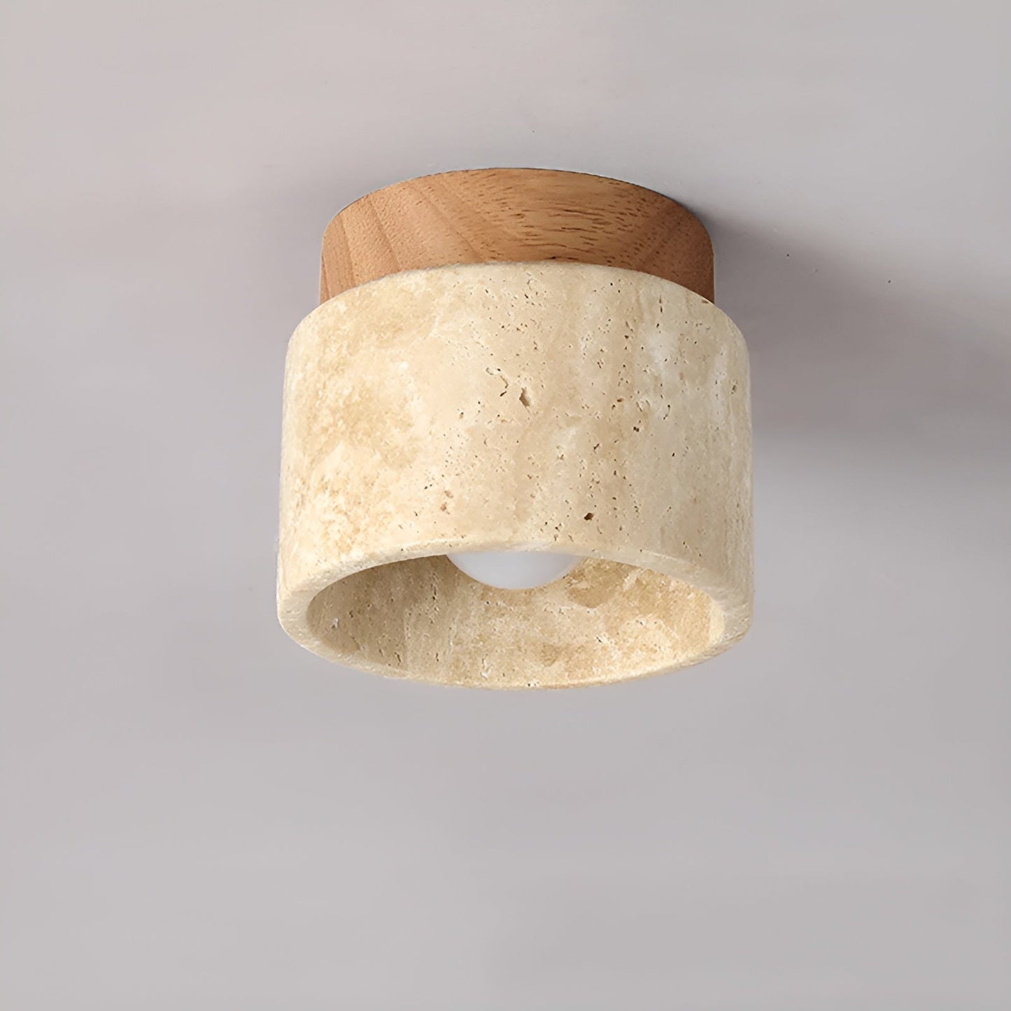 SerenityStone - Geel Marmer Wabi Sabi Japanse Plafondlamp