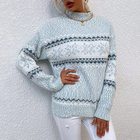 Vintage Wintertrui voor Dames | Sneeuwvlok Motief