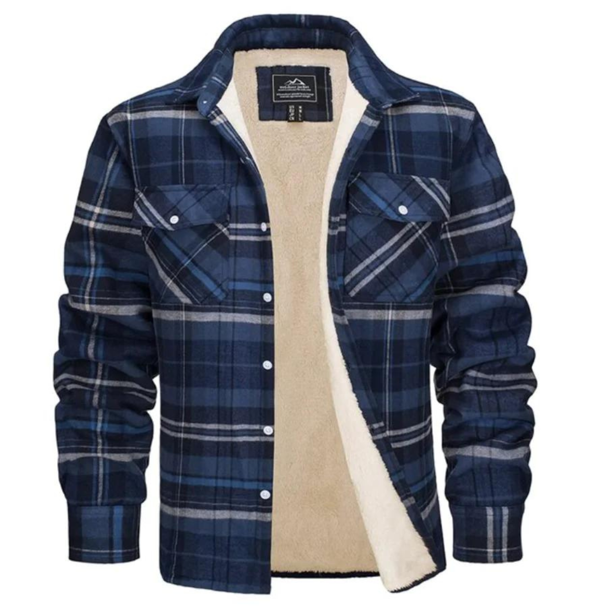 Heren Klassiek Geruite Knopen Jas | Casual Bovenkleding