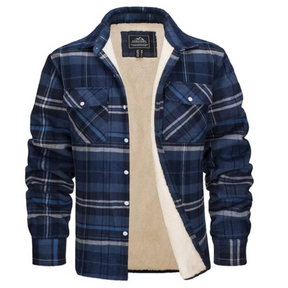 Heren Klassiek Geruite Knopen Jas | Casual Bovenkleding